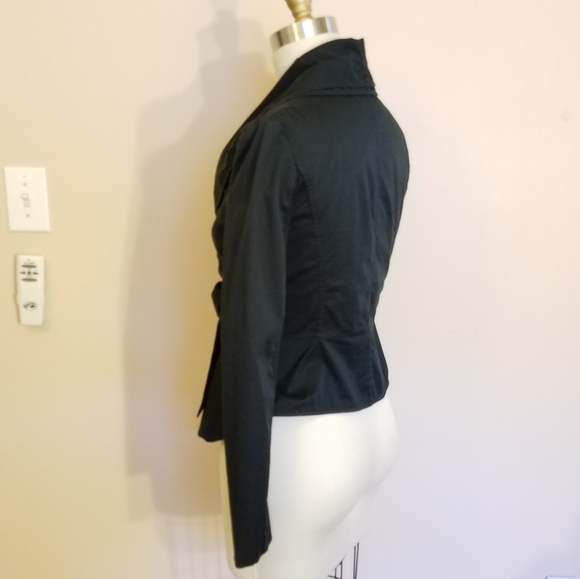 BCBG Max Azria black wrap tie-front blazer size S - Picture 3 of 8